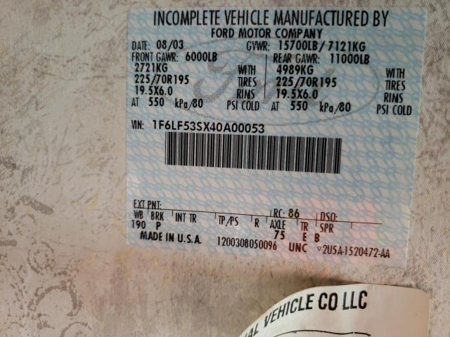 Photo 10 from auction – 2004 FORD F550 SUPER with VIN 1F6LF53SX40A00053