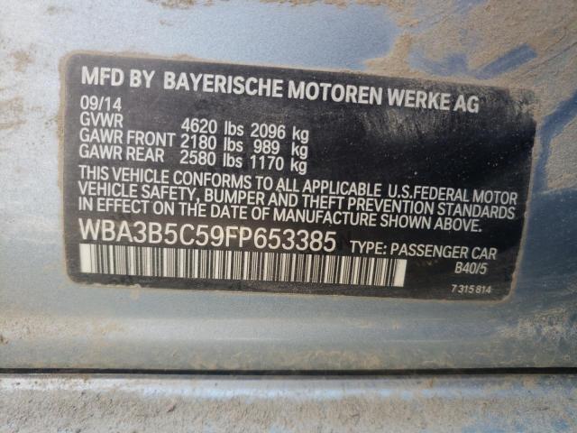 Photo 10 from auction – 2015 BMW 328 XI SUL with VIN WBA3B5C59FP653385