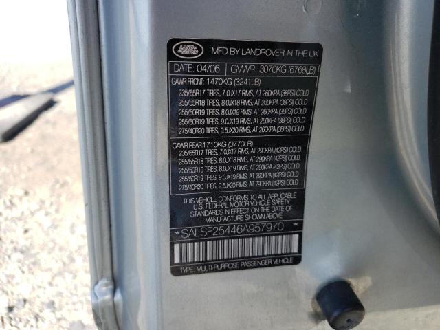 Photo 10 from auction – 2006 LAND ROVER RANGE ROVE with VIN SALSF25446A957970