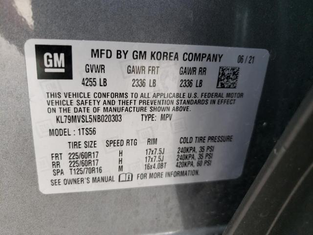 Photo 10 from auction – 2022 CHEVROLET TRAILBLAZE with VIN KL79MVSL5NB020303