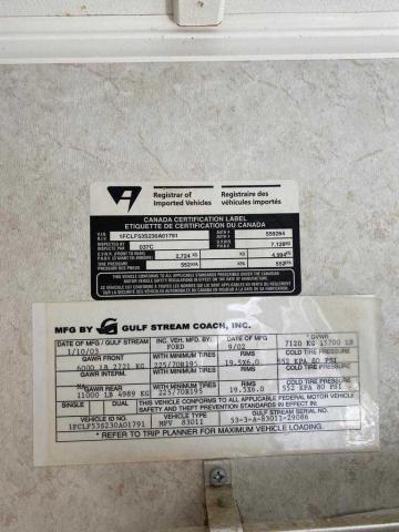 Photo 10 from auction – 2003 FORD F550 SUPER with VIN 1FCLF53S230A1791