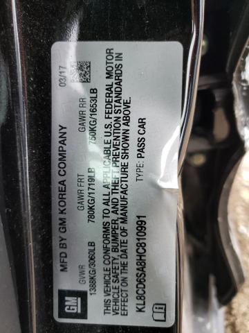 Photo 10 from auction – 2017 CHEVROLET SPARK 1LT with VIN KL8CD6SA8HC810991