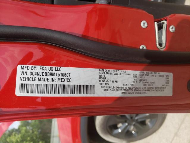 Photo 10 from auction – 2021 JEEP COMPASS LA with VIN 3C4NJDBB9MT510607