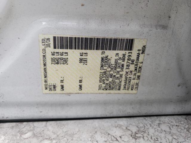 Photo 10 from auction – 2017 NISSAN MAXIMA 3.5 with VIN 1N4AA6AP2HC387893