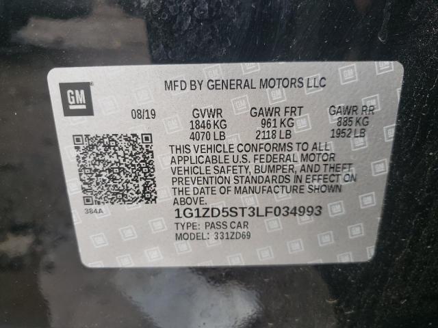 Photo 10 from auction – 2020 CHEVROLET MALIBU LT with VIN 1G1ZD5ST3LF034993