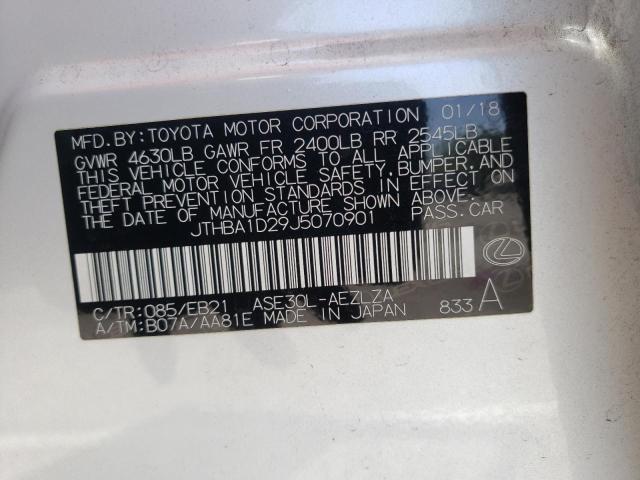Photo 10 from auction – 2018 LEXUS IS 300 with VIN JTHBA1D29J5070901