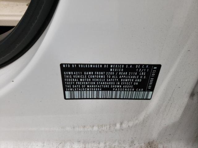 Photo 10 from auction – 2012 VOLKSWAGEN JETTA SEL with VIN 3VWLX7AJ5CM358864