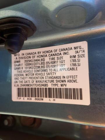 Photo 10 from auction – 2014 HONDA CR-V EXL with VIN 2HKRM3H77EH534685
