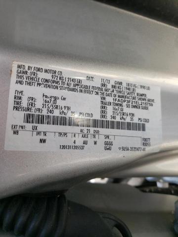Photo 10 from auction – 2014 FORD FOCUS SE with VIN 1FADP3F21EL215759