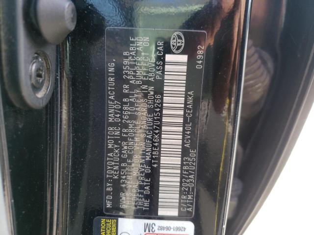 Photo 10 from auction – 2007 TOYOTA CAMRY CE with VIN 4T1BE46K47U154266