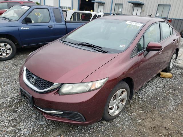Photo 2 from auction – 2014 HONDA CIVIC LX with VIN 2HGFB2F57EH516265