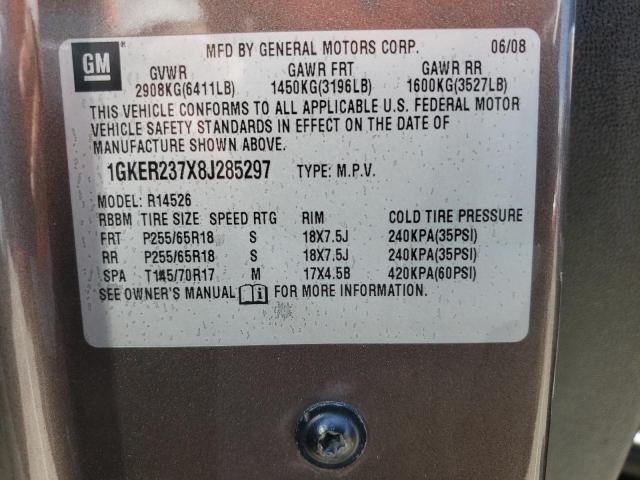 Photo 10 from auction – 2008 GMC ACADIA SLT with VIN 1GKER237X8J285297