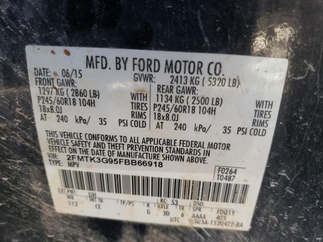 Photo 10 from auction – 2015 FORD EDGE SE with VIN 2FMTK3G95FBB66918