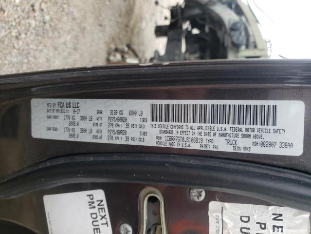 Photo 10 from auction – 2018 RAM 1500 SLT with VIN 1C6RR7GT0JS106919