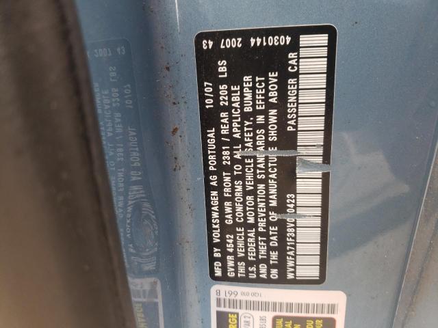 Photo 10 from auction – 2008 VOLKSWAGEN EOS LUX with VIN WVWFA71F38V020423