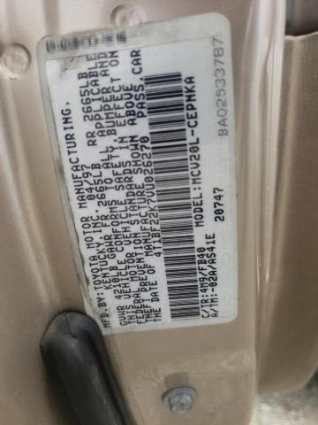 Photo 10 from auction – 1997 TOYOTA CAMRY CE with VIN 4T1BF22K7VU026270