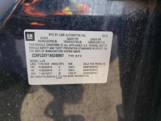 Photo 10 from auction – 2010 CHEVROLET EQUINOX LT with VIN 2CNFLGEY1A6249887