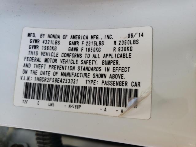 Photo 10 from auction – 2014 HONDA ACCORD SPO with VIN 1HGCR2F58EA253331