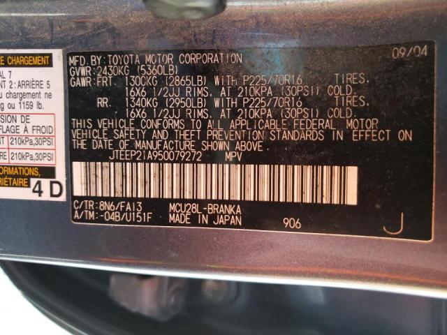 Foto 10 de la subasta – 2005 TOYOTA HIGHLANDER con VIN JTEEP21A950079272