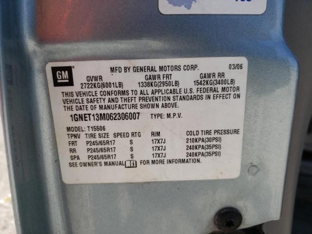 Photo 10 from auction – 2006 CHEVROLET TRAILBLAZE with VIN 1GNET13M062306007