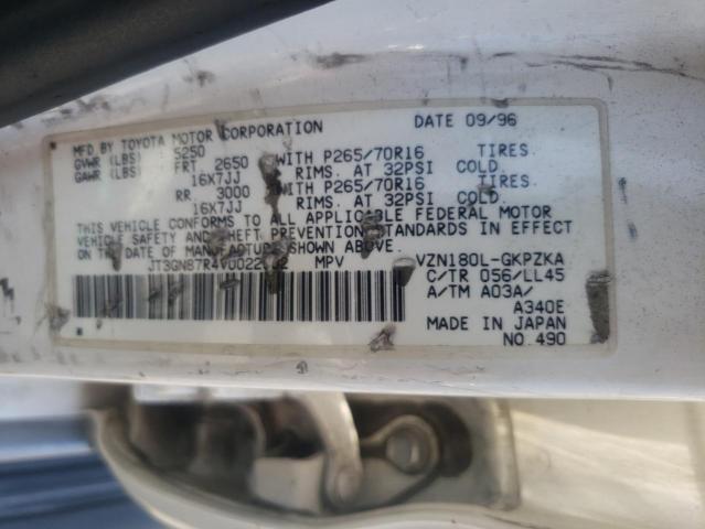 Photo 10 from auction – 1997 TOYOTA 4RUNNER LI with VIN JT3GN87R4V0022582