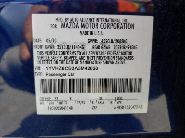Photo 10 from auction – 2010 MAZDA 6 S with VIN 1YVHZ8CB3A5M42628