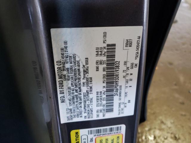 Photo 10 from auction – 2013 FORD FUSION SE with VIN 3FA6P0H93DR193832