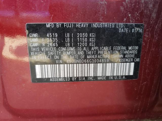Photo 10 from auction – 2016 SUBARU LEGACY 2.5 with VIN 4S3BNBD66G3034859