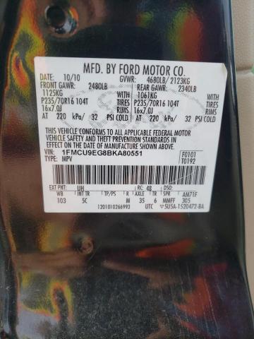 Photo 10 from auction – 2011 FORD ESCAPE LIM with VIN 1FMCU9EG8BKA80551