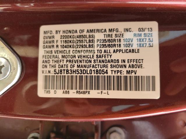 Photo 10 from auction – 2013 ACURA RDX TECHNO with VIN 5J8TB3H53DL018054