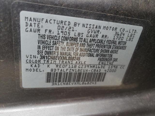 Photo 10 from auction – 2021 NISSAN VERSA SV with VIN 3N1CN8EVXML868245