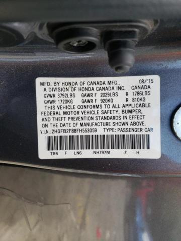 Photo 10 from auction – 2015 HONDA CIVIC EX with VIN 2HGFB2F88FH553059