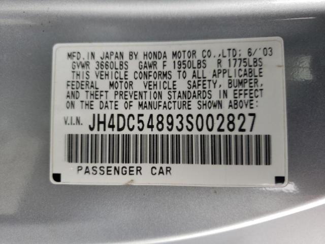 Photo 10 from auction – 2003 ACURA RSX with VIN JH4DC54893S002827