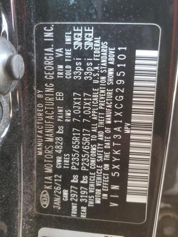 Photo 10 from auction – 2012 KIA SORENTO BA with VIN 5XYKT3A1XCG295101