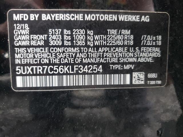 Photo 10 from auction – 2019 BMW X3 SDRIVE3 with VIN 5UXTR7C56KLF34254
