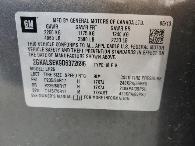 Photo 10 from auction – 2013 GMC TERRAIN SL with VIN 2GKALSEK9D6372696