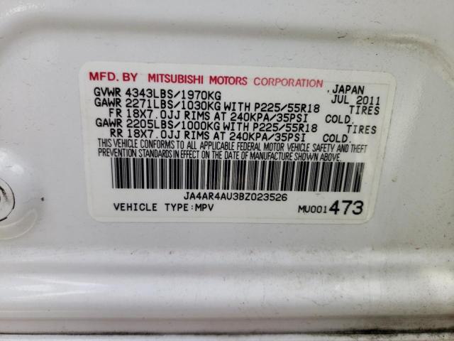 Photo 10 from auction – 2011 MITSUBISHI OUTLANDER with VIN JA4AR4AU3BZ023526