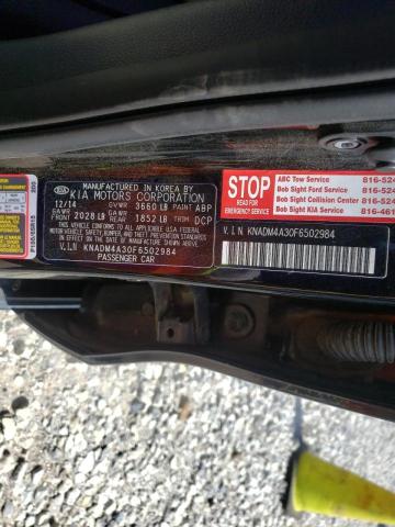 Photo 10 from auction – 2015 KIA RIO LX with VIN KNADM4A30F6502984