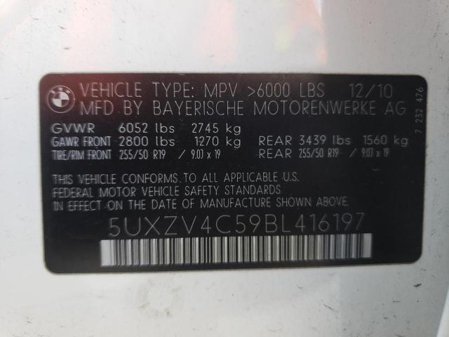 Photo 10 from auction – 2011 BMW X5 XDRIVE3 with VIN 5UXZV4C59BL416197