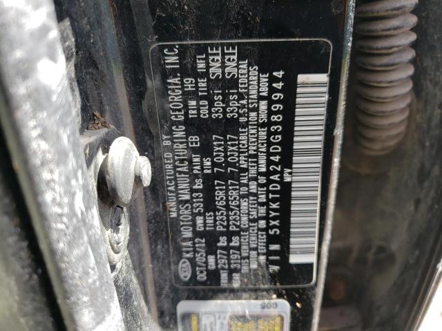 Photo 10 from auction – 2013 KIA SORENTO LX with VIN 5XYKTDA24DG389944