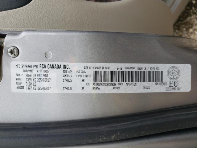 Photo 10 from auction – 2016 DODGE GRAND CARA with VIN 2C4RDGBG4GR334689
