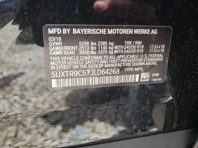 Photo 10 from auction – 2018 BMW X3 XDRIVE3 with VIN 5UXTR9C57JLD64268