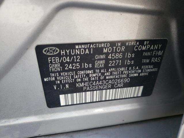 Photo 10 from auction – 2012 HYUNDAI SONATA HYB with VIN KMHEC4A43CA026690