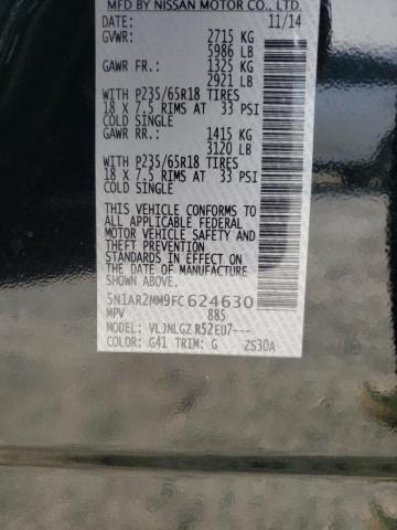 Photo 10 from auction – 2015 NISSAN PATHFINDER with VIN 5N1AR2MM9FC624630