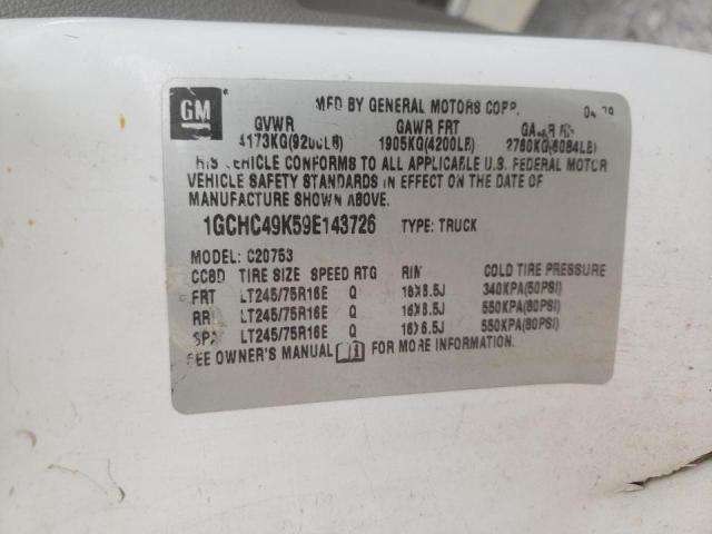 Photo 10 from auction – 2009 CHEVROLET SILVERADO with VIN 1GCHC49K59E143726