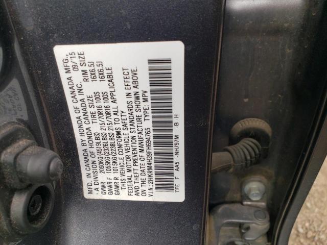 Photo 10 from auction – 2015 HONDA CR-V LX with VIN 2HKRM4H39FH694765