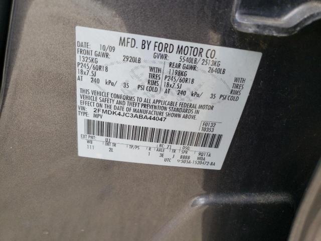 Photo 10 from auction – 2010 FORD EDGE SEL with VIN 2FMDK4JC3ABA44047