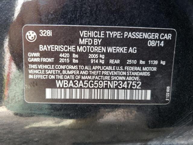 Photo 10 from auction – 2015 BMW 328 I with VIN WBA3A5G59FNP34752