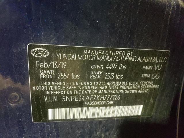 Photo 10 from auction – 2019 HYUNDAI SONATA LIM with VIN 5NPE34AF7KH777126