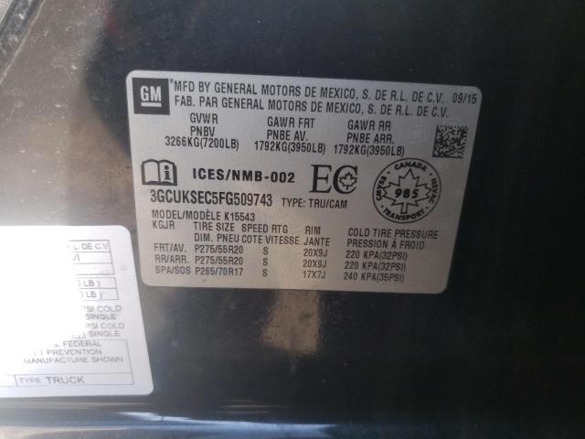 Photo 10 from auction – 2015 CHEVROLET SILVERADO with VIN 3GCUKSEC5FG509743